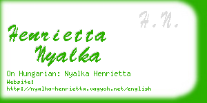 henrietta nyalka business card